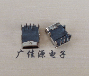 济源Mini usb 5p接口,迷你B型母座,四脚DIP插板,连接器