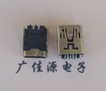 济源MINI USB前两脚插座 90度卧式 端子DIP针脚定义