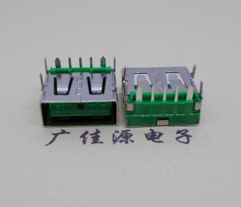 济源5A大电流 快充接口 USB5p绿胶芯 常规母座