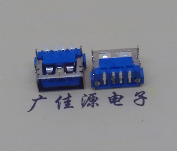 济源AF短体10.0接口 蓝色胶芯 直边4pin端子SMT