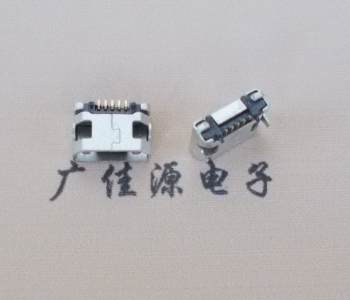济源迈克小型 USB连接器 平口5p插座 有柱带焊盘