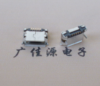 济源Micro USB卷口 B型(无柱）插板脚间距6.4普通端子