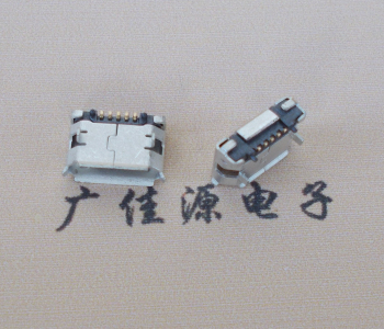济源Micro USB 5pin接口 固定脚距6.4插板有柱卷边
