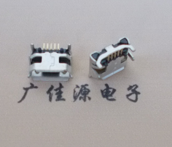 济源Micro USB母座牛角间距7.2x6.6mm加长端子定位柱
