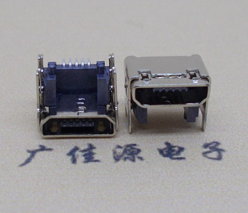 济源MICRO USB 5P母座 SMT垫高 L=4.15双壳