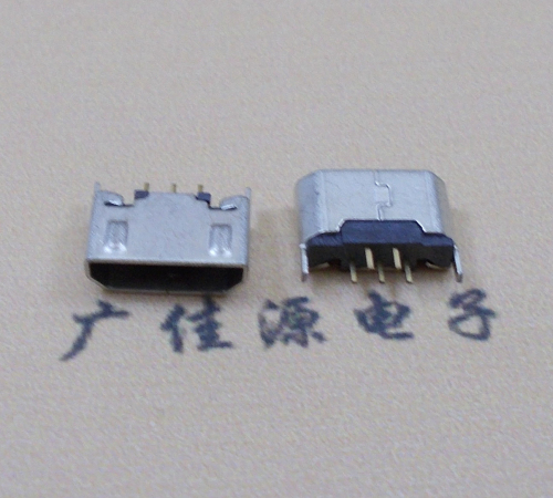 济源迈克USB 180度母座5p直插带地脚1.5端子直口