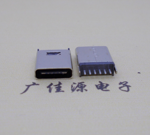 济源直立式插板Type-C6p母座连接器高H=10.0mm