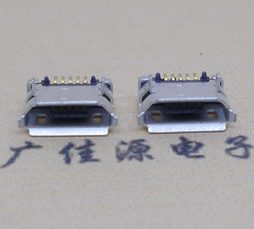 济源高品质Micro USB 5P B型口母座,5.9间距前插/后贴端SMT