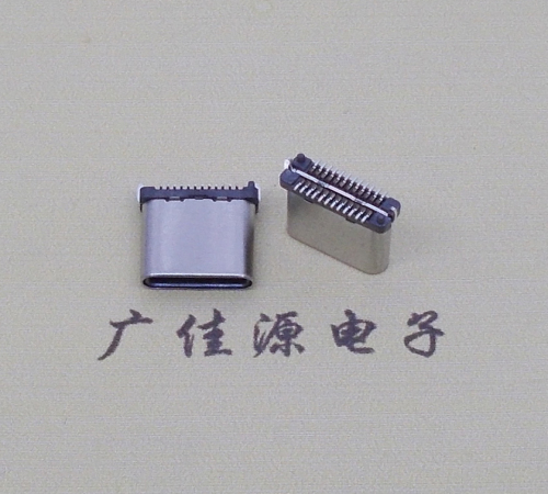 济源USB TYPE-C接口短体24P公头立式贴板高度H=8.0mm 高速数据传输快充电款
