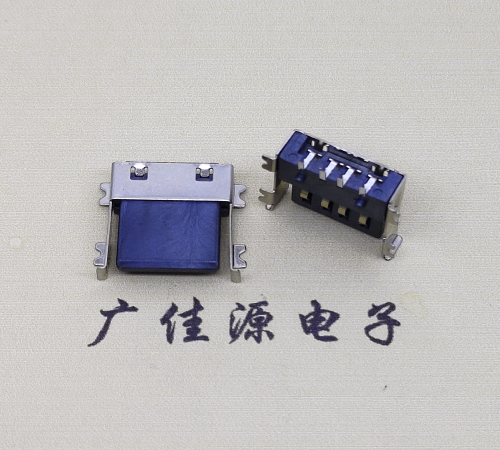 济源薄胶芯母座 USB2.0卧式贴板A母10.0短体尺寸